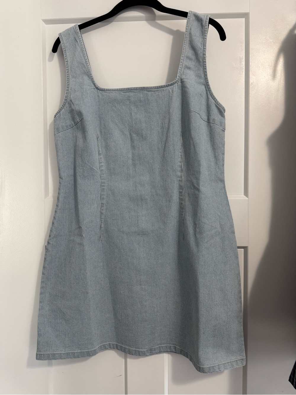 One loved babe striped denim dress